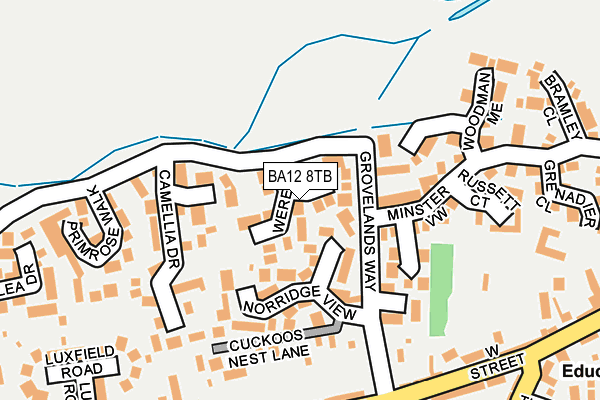 BA12 8TB map - OS OpenMap – Local (Ordnance Survey)