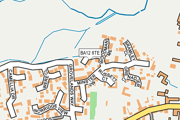 BA12 8TE map - OS OpenMap – Local (Ordnance Survey)