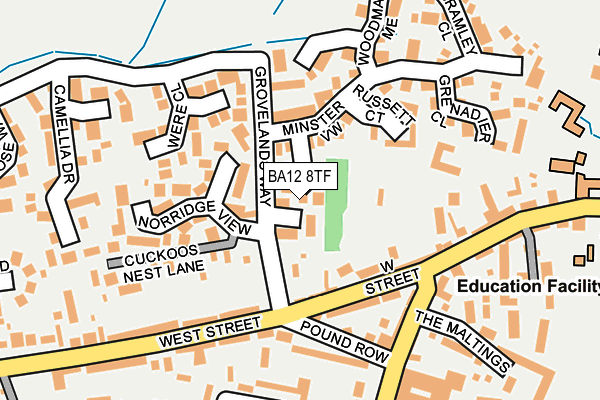 BA12 8TF map - OS OpenMap – Local (Ordnance Survey)