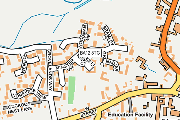 BA12 8TG map - OS OpenMap – Local (Ordnance Survey)