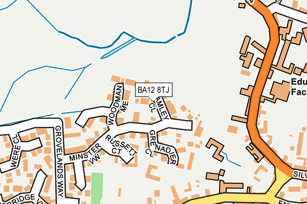 BA12 8TJ map - OS OpenMap – Local (Ordnance Survey)