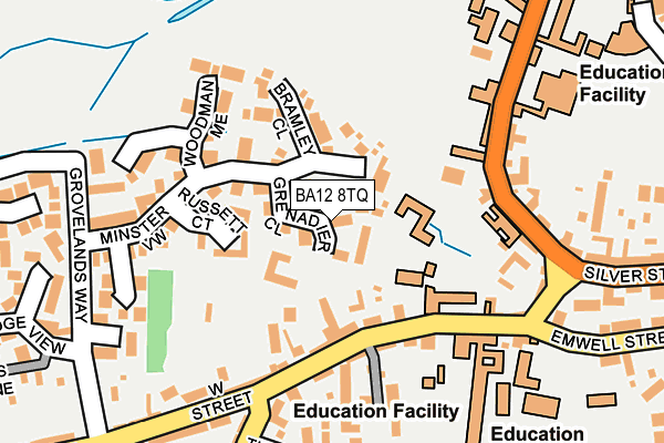 BA12 8TQ map - OS OpenMap – Local (Ordnance Survey)