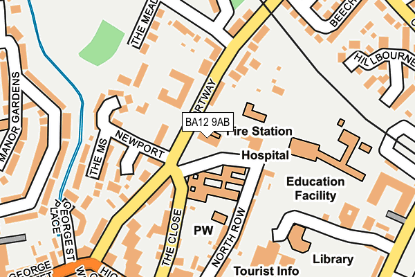 BA12 9AB map - OS OpenMap – Local (Ordnance Survey)