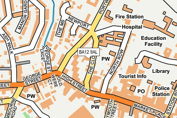 BA12 9AL map - OS OpenMap – Local (Ordnance Survey)