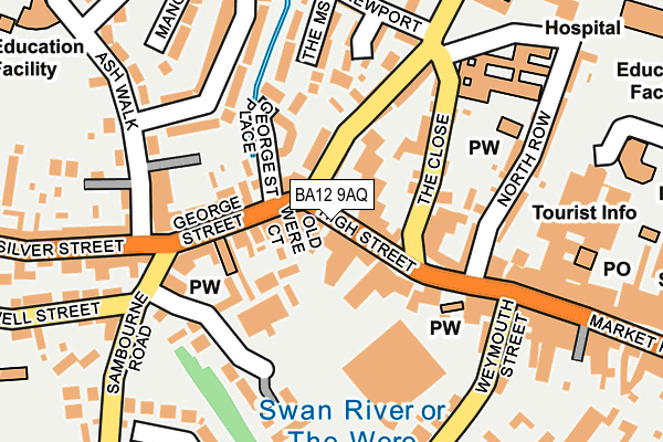 BA12 9AQ map - OS OpenMap – Local (Ordnance Survey)