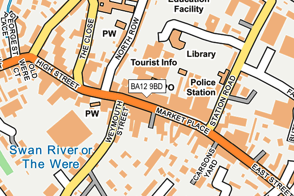 BA12 9BD map - OS OpenMap – Local (Ordnance Survey)