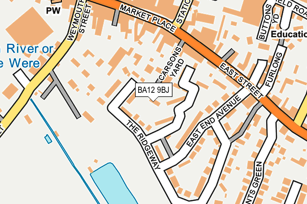 BA12 9BJ map - OS OpenMap – Local (Ordnance Survey)