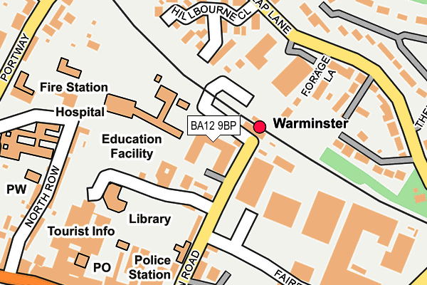 BA12 9BP map - OS OpenMap – Local (Ordnance Survey)