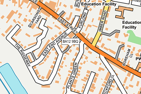 BA12 9BQ map - OS OpenMap – Local (Ordnance Survey)