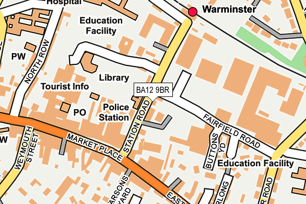BA12 9BR map - OS OpenMap – Local (Ordnance Survey)