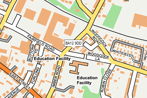 BA12 9DD map - OS OpenMap – Local (Ordnance Survey)