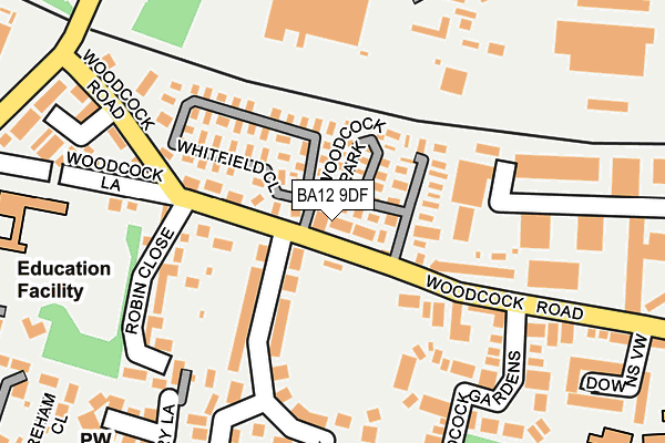 BA12 9DF map - OS OpenMap – Local (Ordnance Survey)