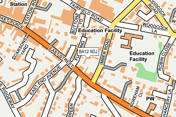 BA12 9DJ map - OS OpenMap – Local (Ordnance Survey)