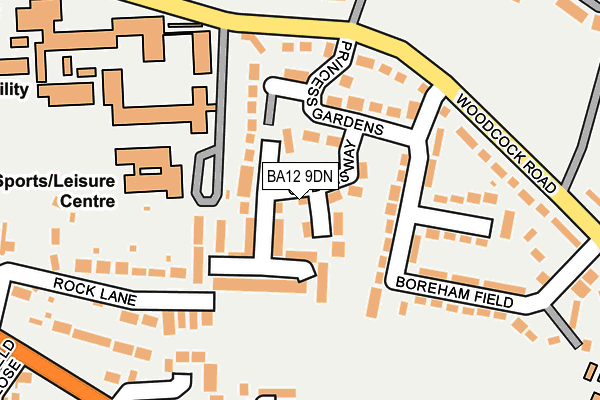 BA12 9DN map - OS OpenMap – Local (Ordnance Survey)