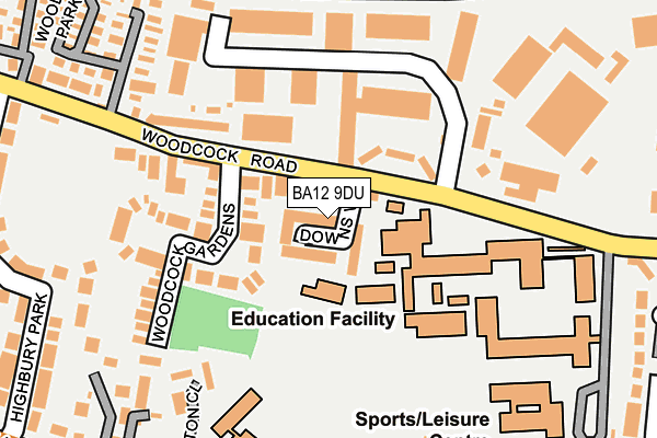 BA12 9DU map - OS OpenMap – Local (Ordnance Survey)