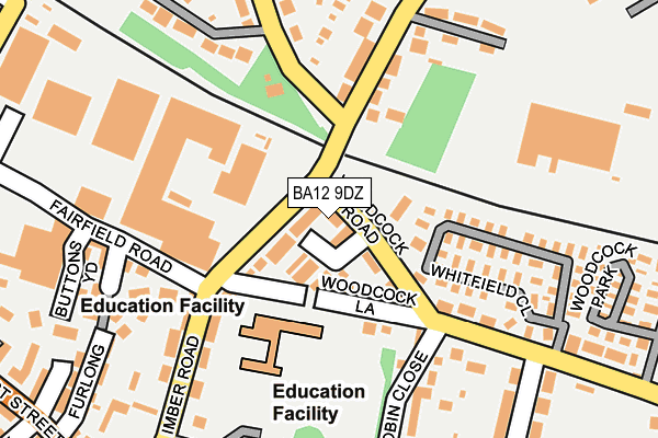 BA12 9DZ map - OS OpenMap – Local (Ordnance Survey)