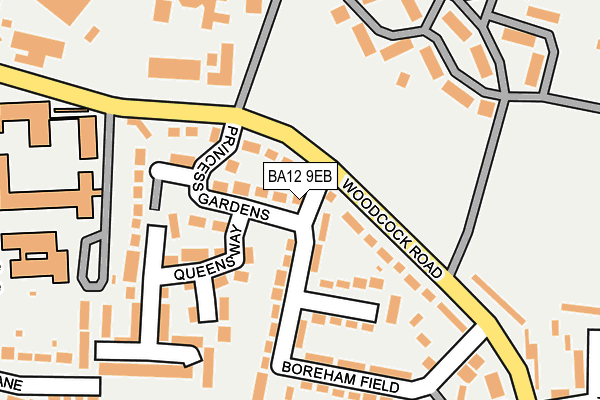 BA12 9EB map - OS OpenMap – Local (Ordnance Survey)