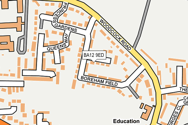 BA12 9ED map - OS OpenMap – Local (Ordnance Survey)