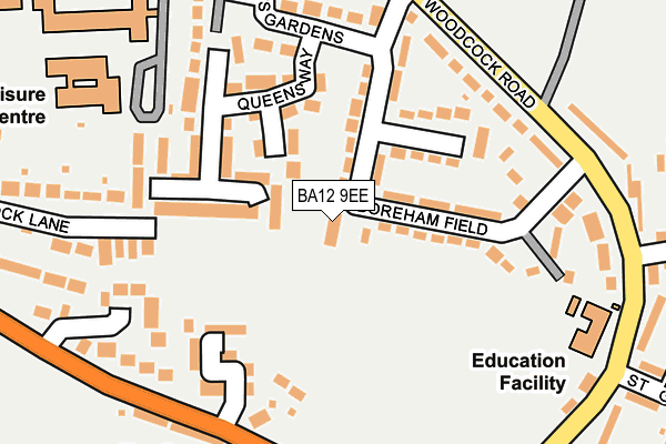 BA12 9EE map - OS OpenMap – Local (Ordnance Survey)