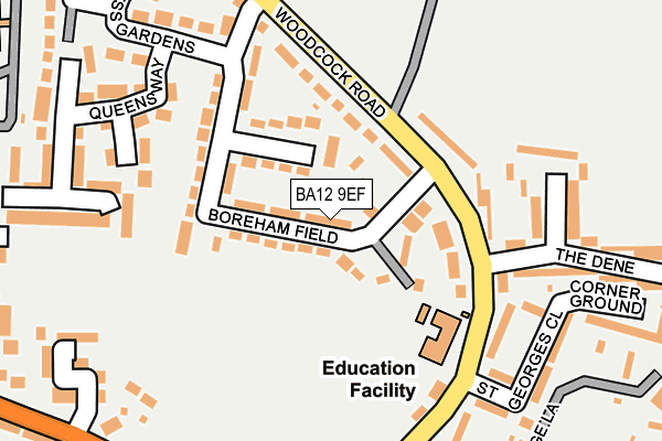 BA12 9EF map - OS OpenMap – Local (Ordnance Survey)