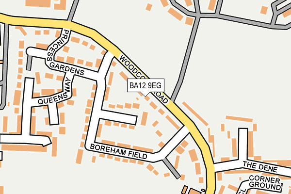 BA12 9EG map - OS OpenMap – Local (Ordnance Survey)