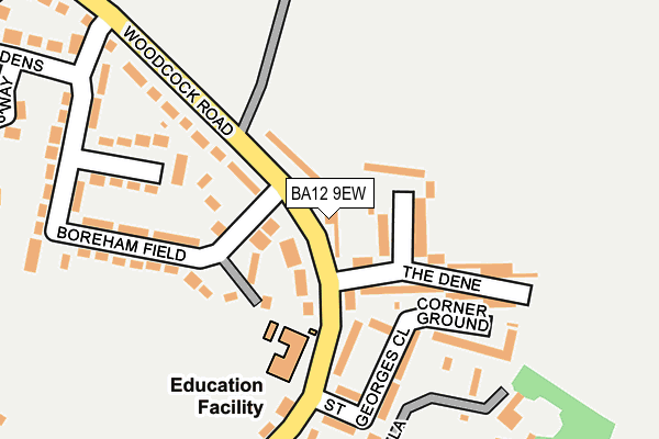 BA12 9EW map - OS OpenMap – Local (Ordnance Survey)