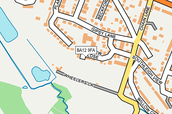 BA12 9FA map - OS OpenMap – Local (Ordnance Survey)