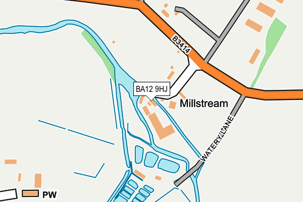 BA12 9HJ map - OS OpenMap – Local (Ordnance Survey)