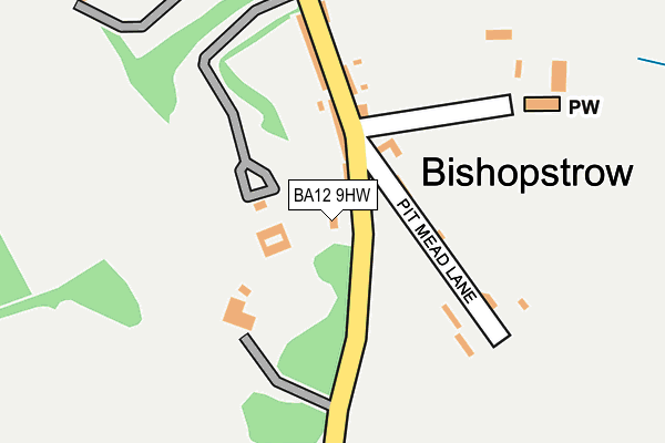 BA12 9HW map - OS OpenMap – Local (Ordnance Survey)
