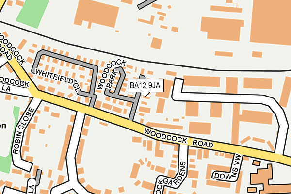 BA12 9JA map - OS OpenMap – Local (Ordnance Survey)