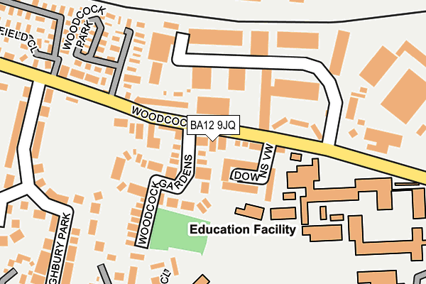 BA12 9JQ map - OS OpenMap – Local (Ordnance Survey)