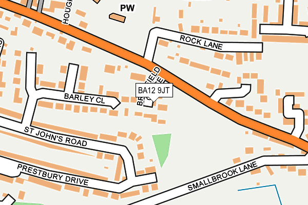 BA12 9JT map - OS OpenMap – Local (Ordnance Survey)
