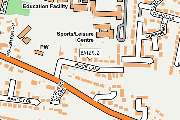 BA12 9JZ map - OS OpenMap – Local (Ordnance Survey)