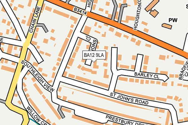 BA12 9LA map - OS OpenMap – Local (Ordnance Survey)