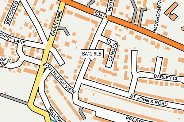 BA12 9LB map - OS OpenMap – Local (Ordnance Survey)