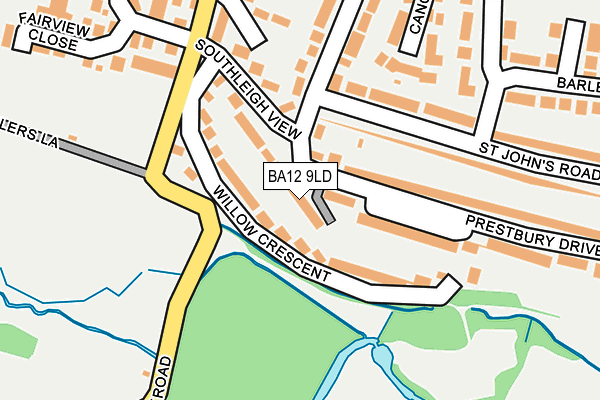 BA12 9LD map - OS OpenMap – Local (Ordnance Survey)