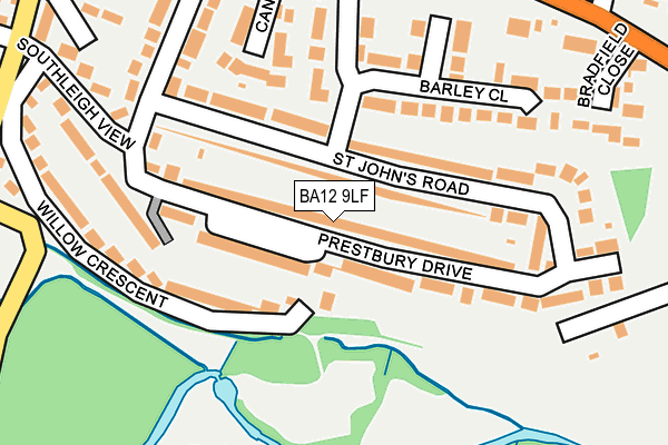 BA12 9LF map - OS OpenMap – Local (Ordnance Survey)