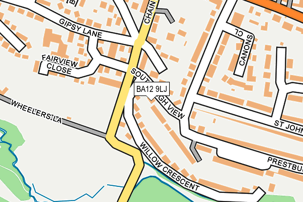 BA12 9LJ map - OS OpenMap – Local (Ordnance Survey)