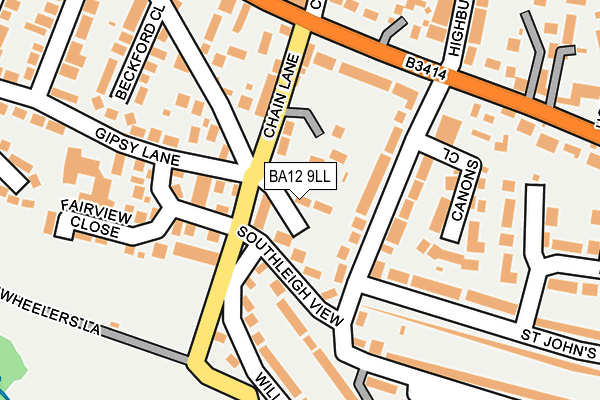 BA12 9LL map - OS OpenMap – Local (Ordnance Survey)