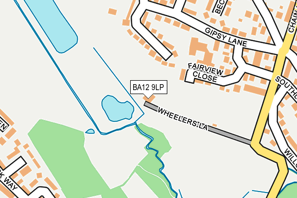 BA12 9LP map - OS OpenMap – Local (Ordnance Survey)