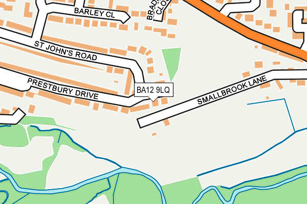 BA12 9LQ map - OS OpenMap – Local (Ordnance Survey)