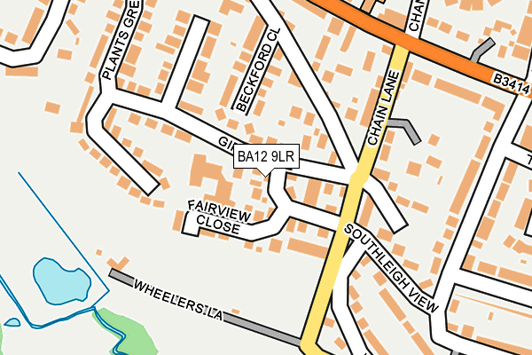 BA12 9LR map - OS OpenMap – Local (Ordnance Survey)