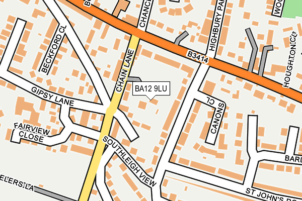 BA12 9LU map - OS OpenMap – Local (Ordnance Survey)