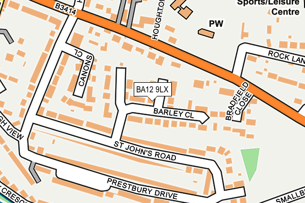 BA12 9LX map - OS OpenMap – Local (Ordnance Survey)