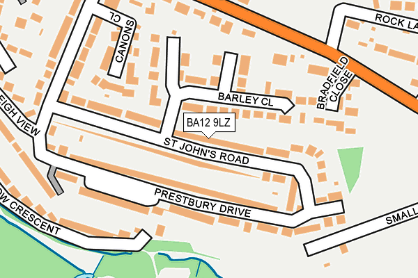 BA12 9LZ map - OS OpenMap – Local (Ordnance Survey)