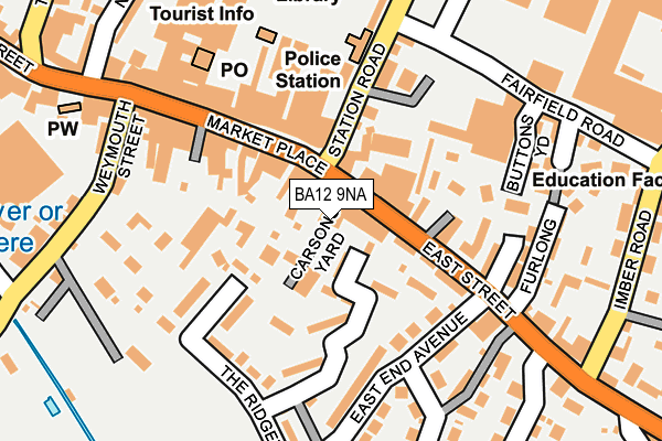 BA12 9NA map - OS OpenMap – Local (Ordnance Survey)