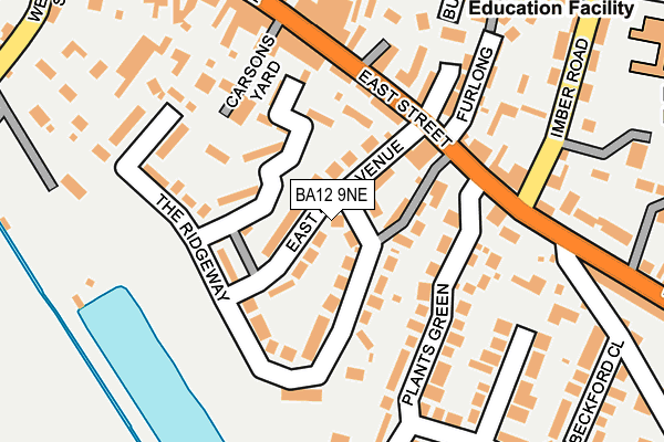 BA12 9NE map - OS OpenMap – Local (Ordnance Survey)