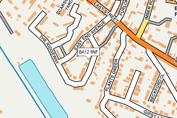 BA12 9NF map - OS OpenMap – Local (Ordnance Survey)