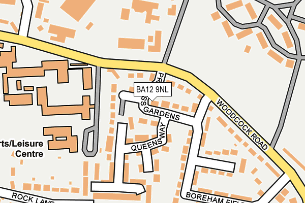 BA12 9NL map - OS OpenMap – Local (Ordnance Survey)