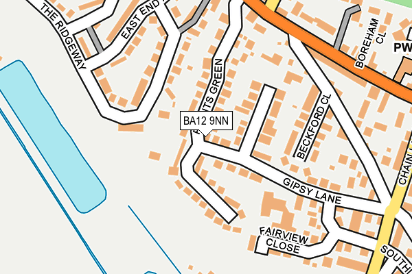 BA12 9NN map - OS OpenMap – Local (Ordnance Survey)